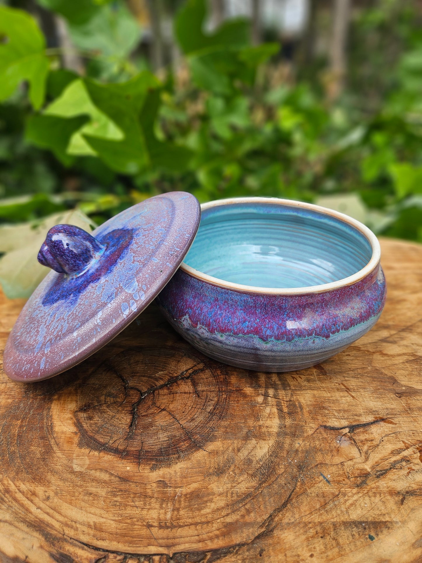 Blue and Purple Casserole Dish