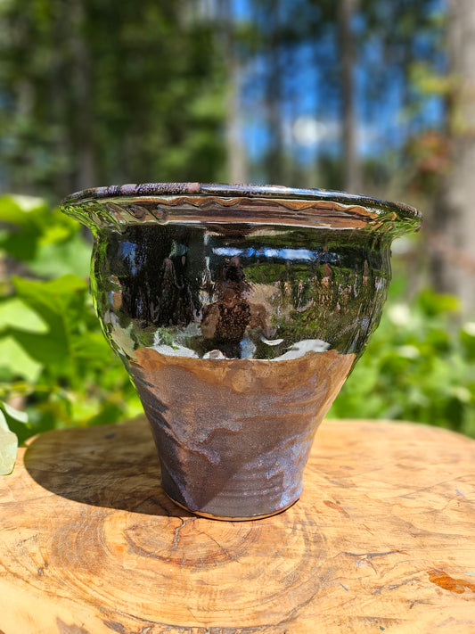 Large Blue and Black Vase