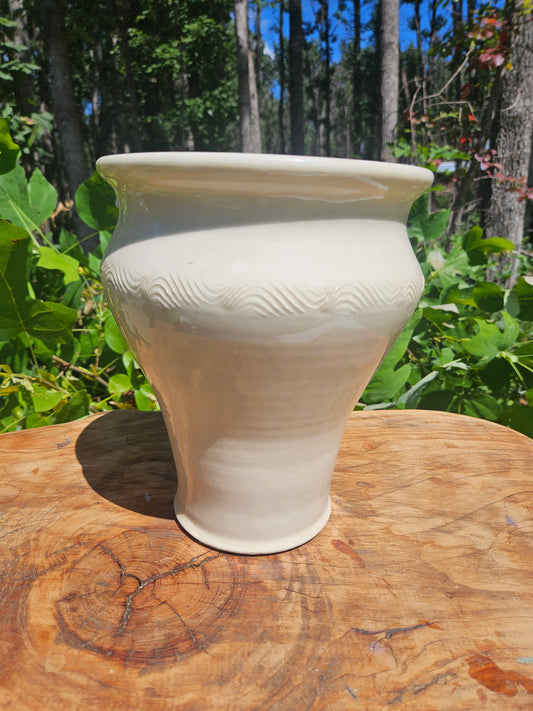 Tall White Vase