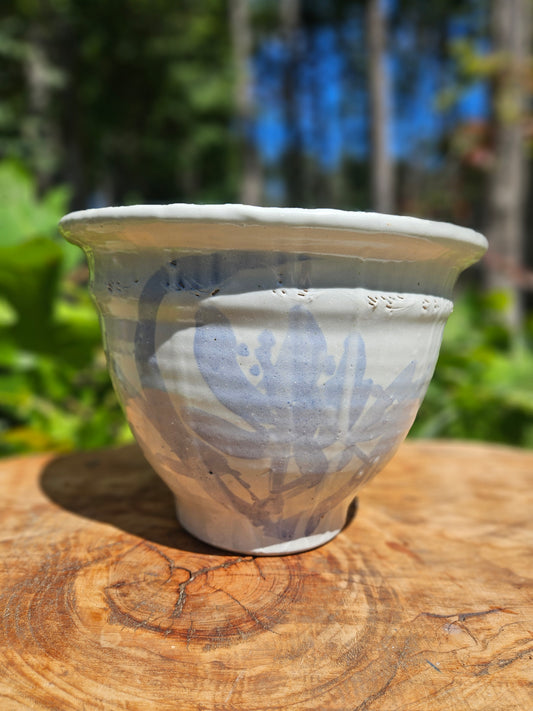 Large Planter with Floral Design
