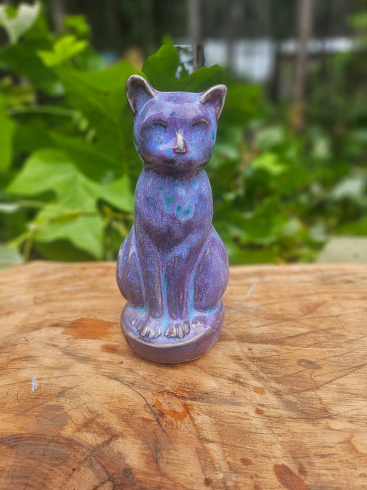 Purple Cat Statue