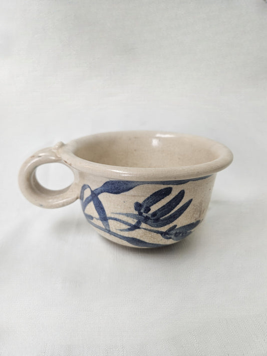 B4 - White and Blue Floral Chowder Mug