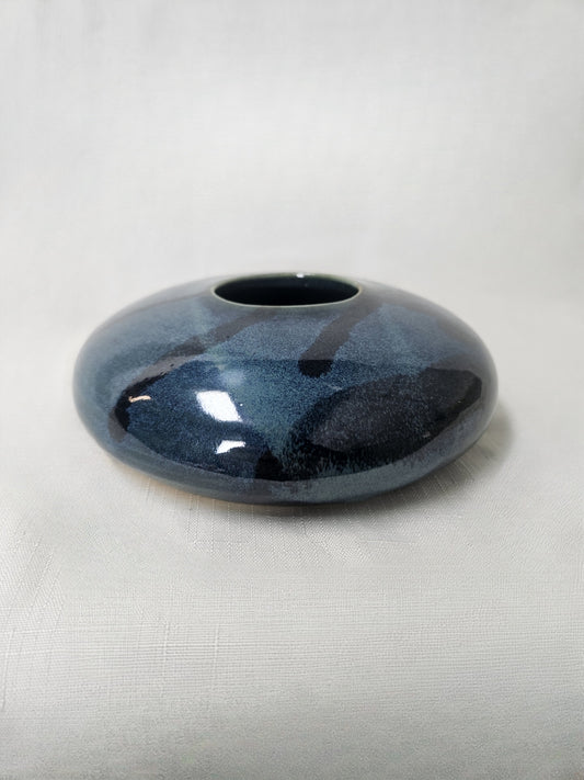 V27 - Dark Blue Disk Vase