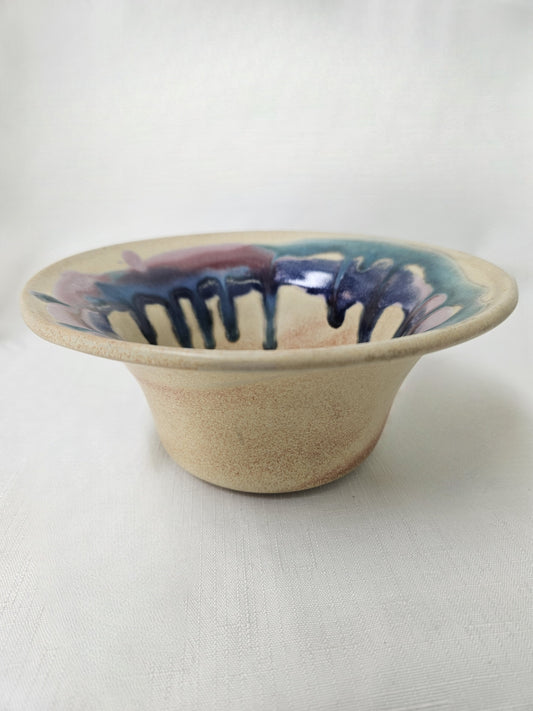 B37 - Beige and Color Drip Bowl